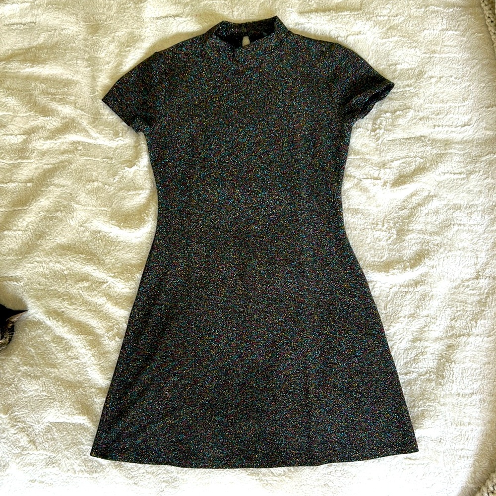 Forever 21 Gray Mock Neck Sheath Mini Dress